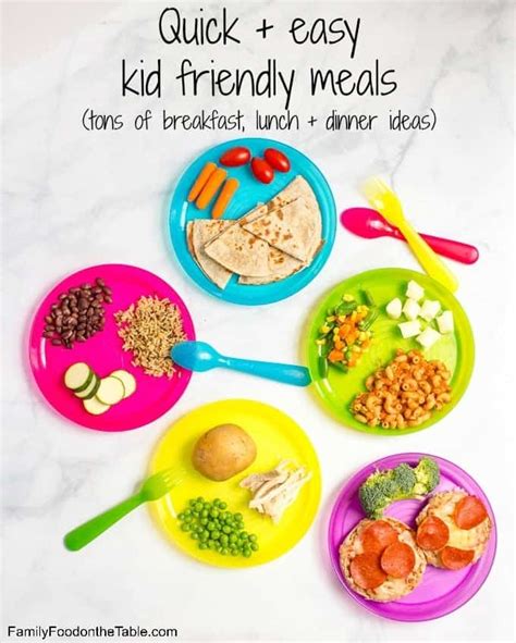 Healthy, Quick Kid-Friendly Meals - Breakfast, Lunch and Dinner Ideas ...