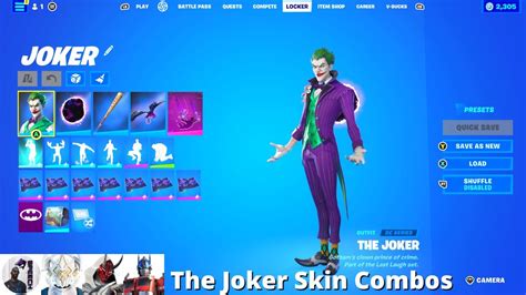 The Joker Skin Combos (Fortnite Battle Royale) - YouTube