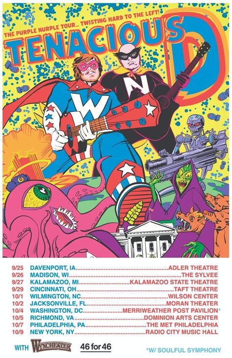 Tenacious D Fall 2020 North American Tour poster