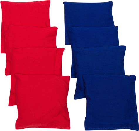 Amazon.com : 4" Starter Set Cornhole Bean Bags (Set of 8) -By Simply Sports (Red, Blue) : Sports ...