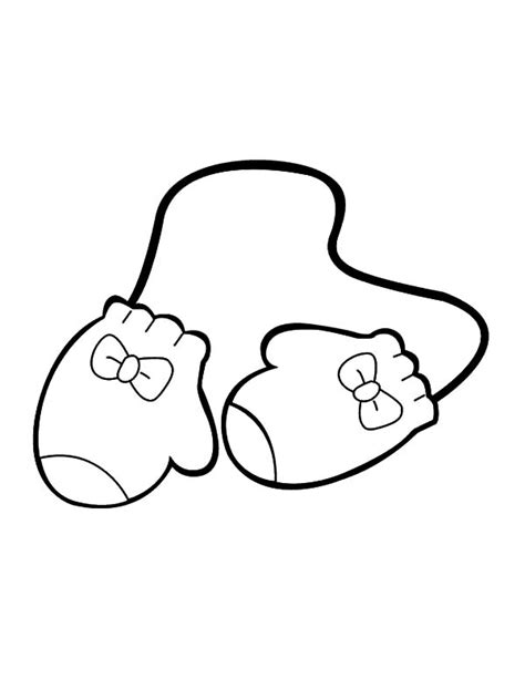 Mittens Tied Together Coloring Pages : Color Luna