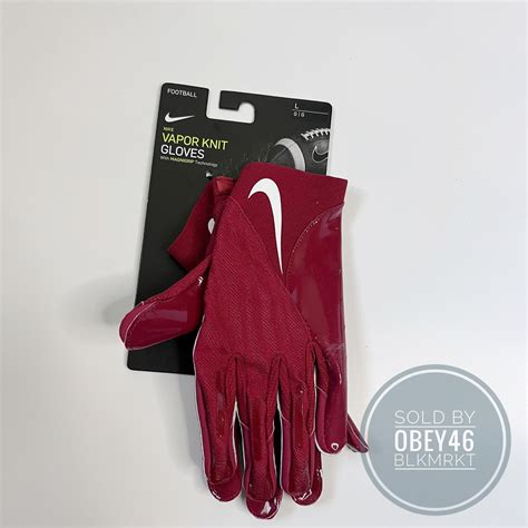 Nike x Vapor Knit Elite Magnigrip Football Gloves Red Size Large ...