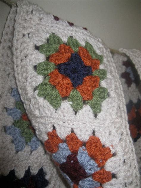 Crochet Granny Square Scarf - Etsy