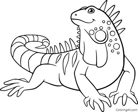 23 free printable Iguana coloring pages in vector format, easy to print from any device and ...