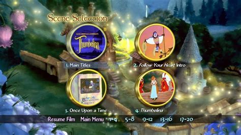 Thumbelina (1994) - DVD Movie Menus