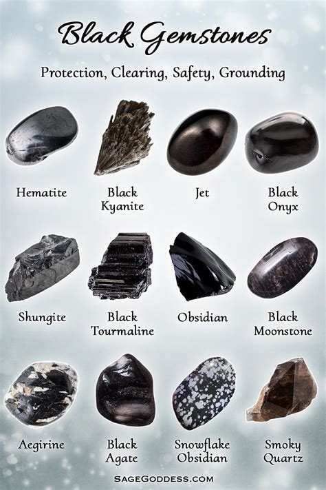 Black Gemstones | Piedras y cristales, Piedras curativas, Minerales y piedras preciosas