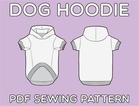 Dog Hoodie PDF Sewing Pattern Sizes XS / S / M / L / XL / 2XL - Etsy | Dog sewing patterns, Dog ...