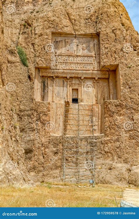 Naqsh-e Rustam Xerxes I Tomb Stock Photo - Image of cross, ancient ...