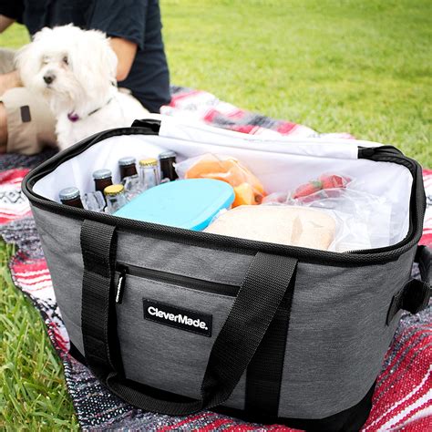 CleverMade Collapsible Cooler Bag: Insulated Leakproof 50 Can Soft ...