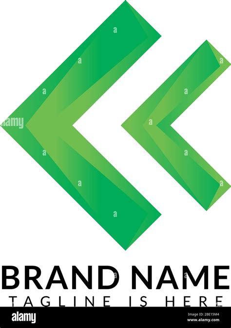 Professional minimal gradient green arrow logo design Stock Vector ...