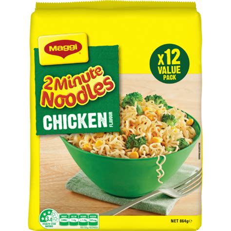 Maggi Chicken 2 Minute Noodles 12pk Prices - FoodMe