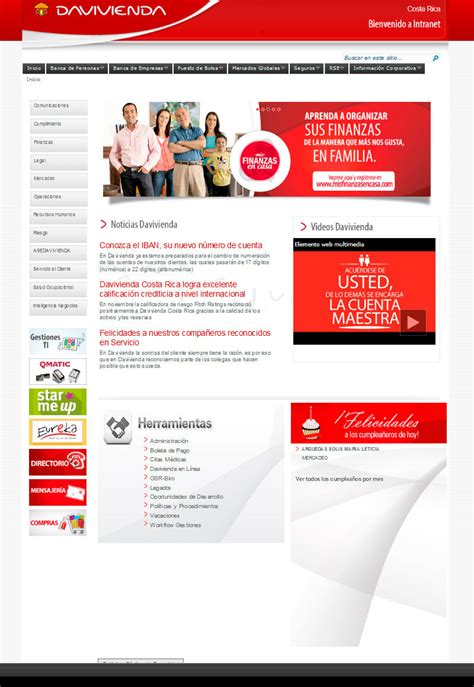 Intranet Davivienda Costa Rica on Behance