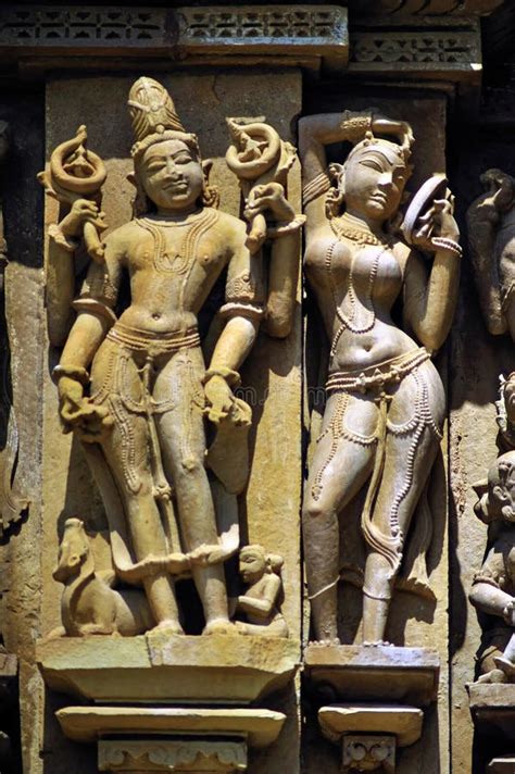 Highly Ornate Carved Sculptures on the Wall of Lakshmana Temple ...