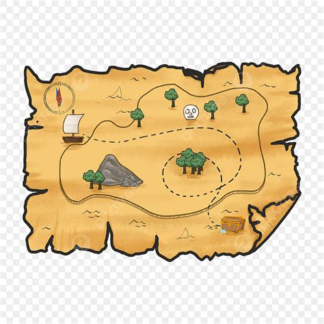 Treasure Island Map Clipart