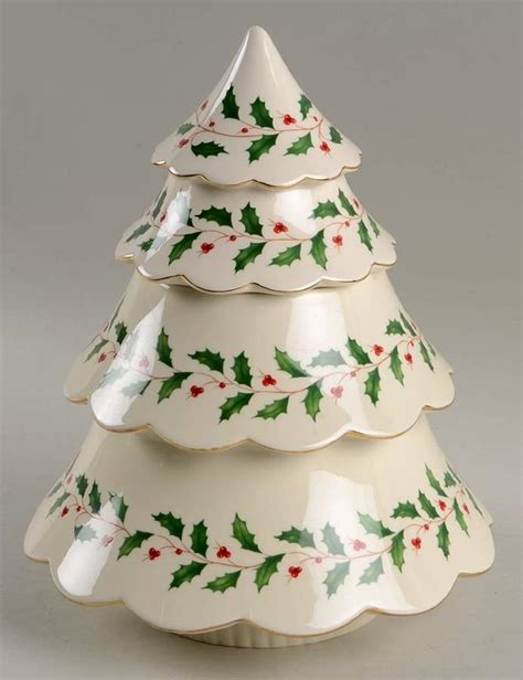 Lenox HOLIDAY Christmas Tree Figurine Cookie Jar 10356438 | eBay