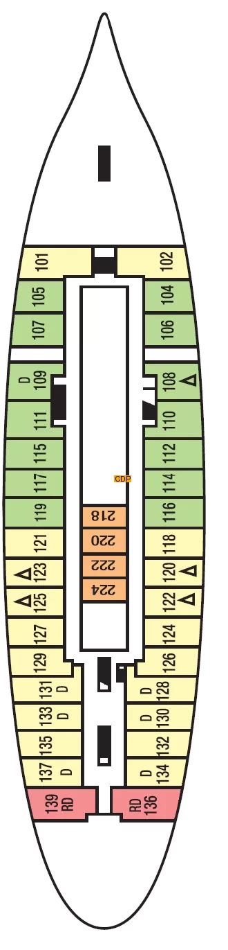 Star Clipper Commodore deck 1 plan | Cruisedeckplans.com