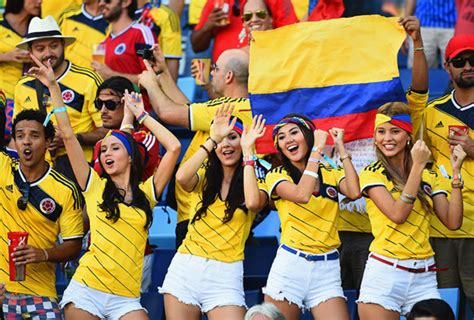 PHOTOS: Colombia fans dance their way into heart of Brazil - Rediff Sports