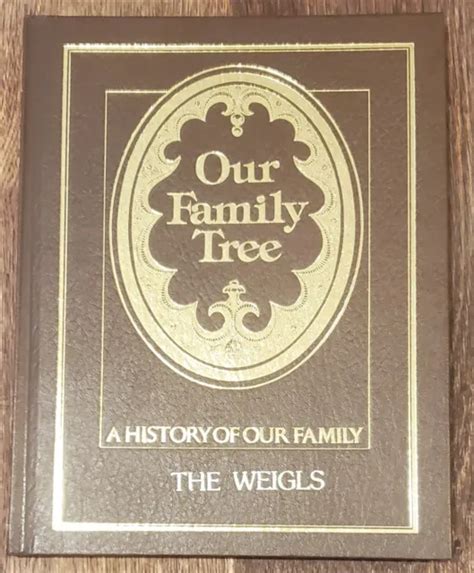 OUR FAMILY TREE Book 1977 A History of Our Family Journal Brown Hardcover Memory $9.99 - PicClick