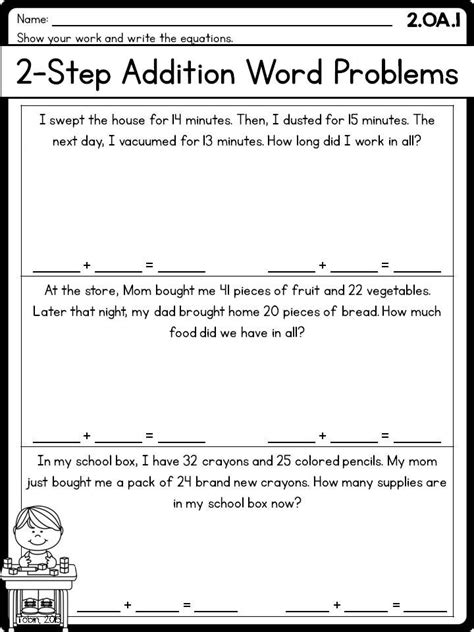 2nd Grade Math Printables Worksheets- Operations and Algebraic Thinking OA (With images ...