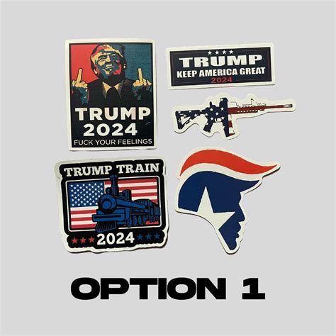 Sticker Pack — Donald Trump, America, USA, Trump 2024, MAGA, Trump train Stickers for Hydroflask ...