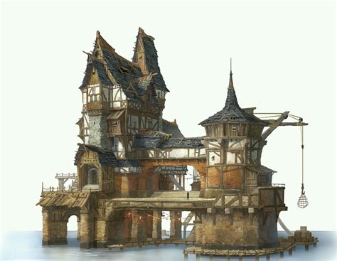 Private house in the lake village https://www.artstation.com/p/ZBDLZ ...