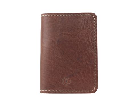 The Quad Brown Full Grain Leather Slim 4 Card Wallet "Minimalist Serie – Buckle My Belt