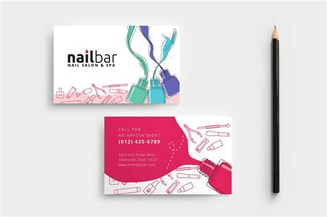 Nail Salon Business Card Template | Business Card Templates ~ Creative ...