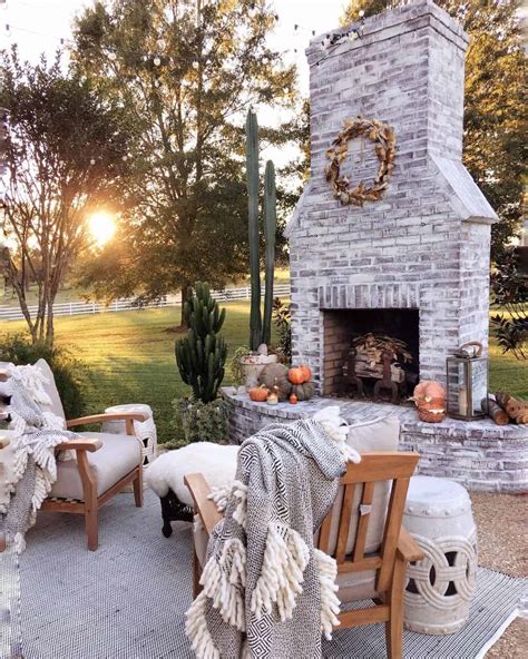 Outdoor Fireplace With Country Charm - Soul & Lane