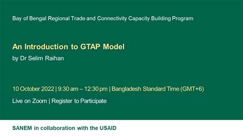 An Introduction to GTAP Model – SANEM