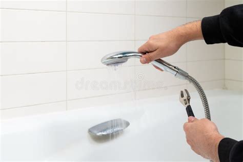 Leaking Shower Faucet. Broken Bathtub Handle Stock Photo - Image of faucet, maintenance: 263507688