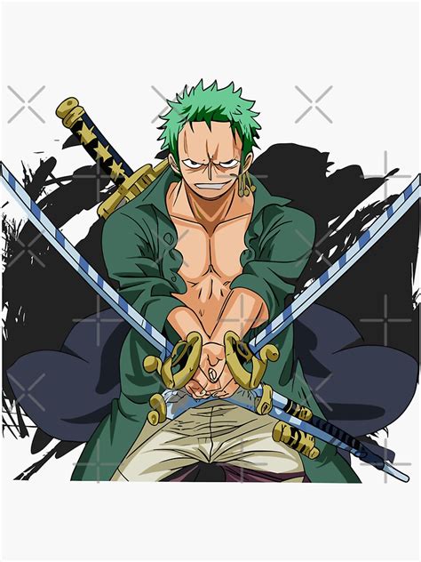 "One Piece Zoro Samurai Three Sword Meme" Sticker for Sale by SPBAIK ...