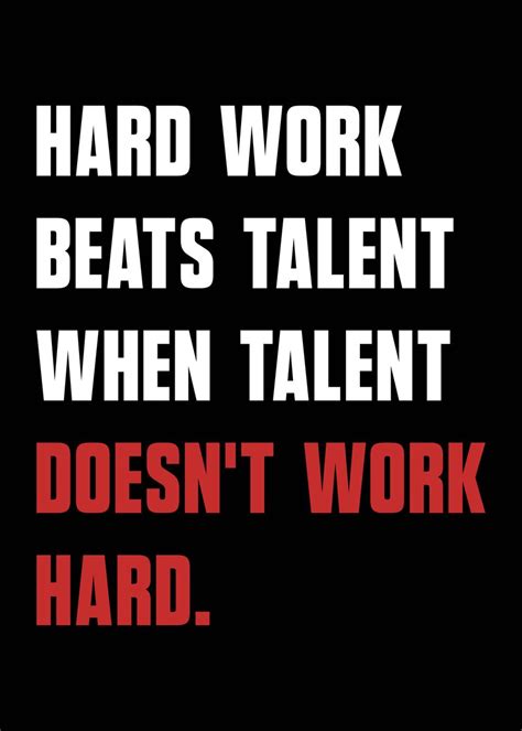 Hard Work Motivational Poster