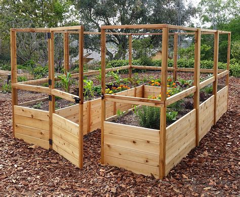 Deer Proof Cedar Complete Raised Garden Bed Kit - 8' x 12' | Eartheasy.com