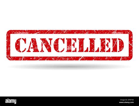 Cancelled stamp symbol shadow, label sticker sign button, text banner ...