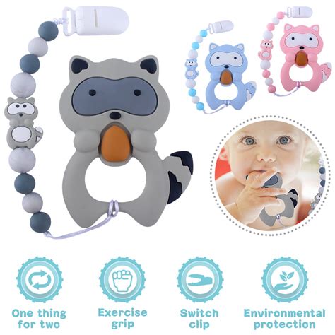 Zacharyer Baby Teething Toys for Babies 0-6 Months BPA Free Silicone ...