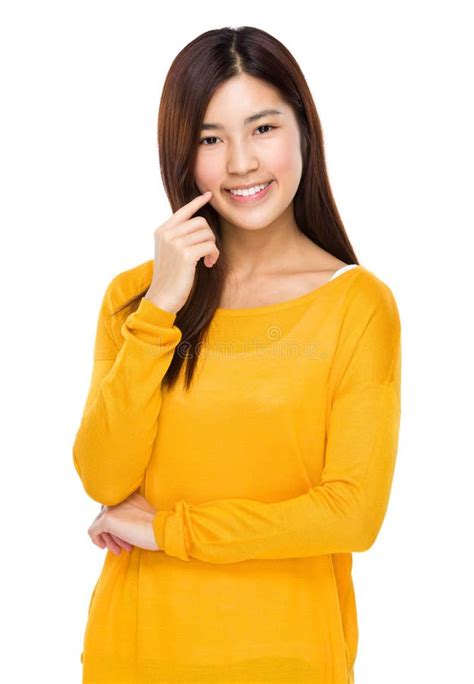 Cute Chinese Model Posing with Confidence Stock Photo - Image of asian, hands: 52405840