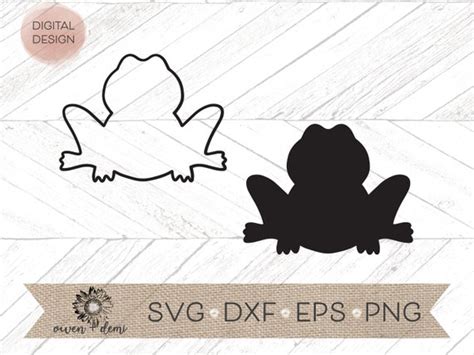 Frog Silhouette Svg Frog Outline Svg Frog Svg Simple - Etsy