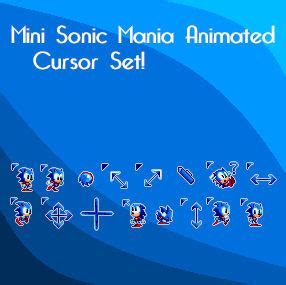 Mini Sonic Mania Animated Cursor Set by KuroNine721 on DeviantArt