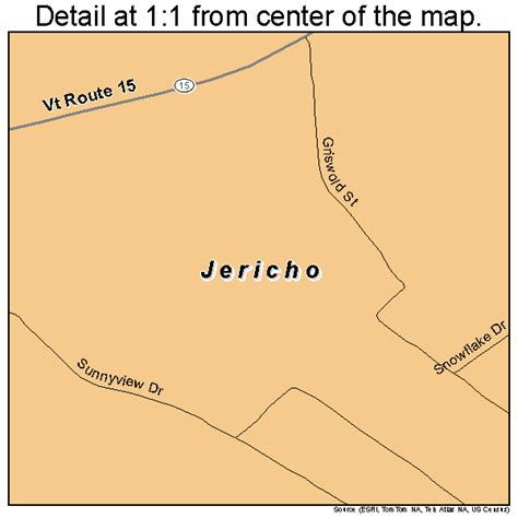 Jericho Vermont Street Map 5036625