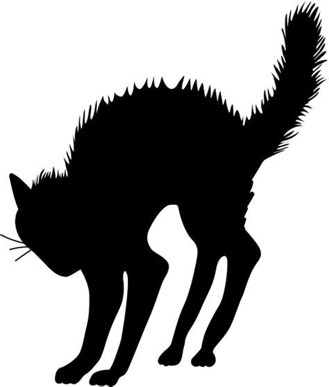 Amazon.com: Halloween Black Cat Silhouette - Black - Vinyl Wall Art Decal for Homes, Offices ...