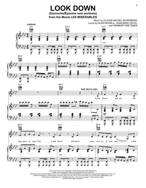 Look Down (Gavroche) | Sheet Music Direct