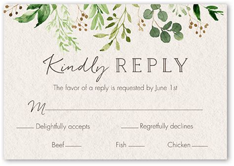 Botanical Union Wedding Response Card | Shutterfly