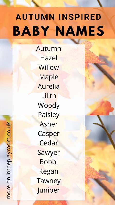 Autumn Inspired Baby Names For Your Fall Born Baby in 2022 | Baby names ...