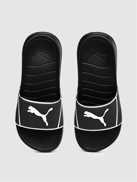 Buy Puma Unisex Black Printed Sliders - Flip Flops for Unisex 16825240 ...