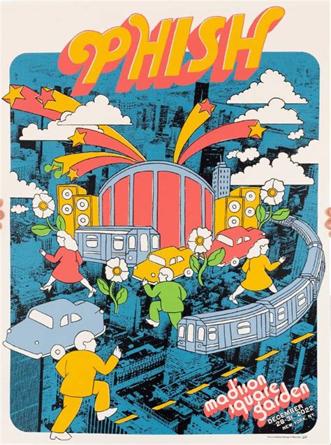 Phish poster 28-31 Dec 2022 at Madison Square Garden, NYC by Madalyn ...