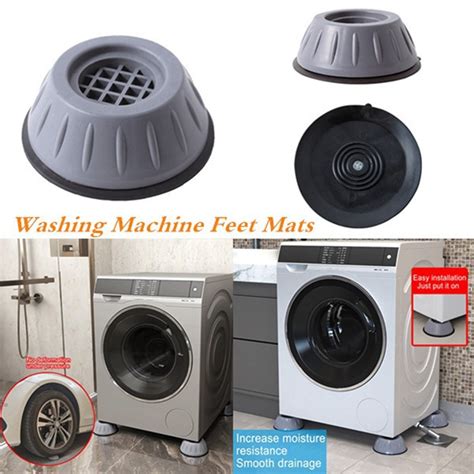 4 Pcs Washing Machine Floor Mats, Non-slip Mat, Refrigerator Shock-proof Mats, Kitchen and ...