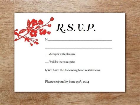 Rsvp Card Template Word