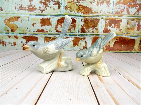 Bird Figurines Vintage Blue Bird Figurines Ceramic Birds - Etsy