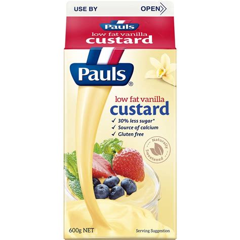 Paul’s Pauls Low Fat Vanilla Custard Custard 600g is halal suitable, gluten-free | Halal Check