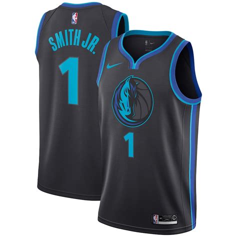 Nike Dennis Smith Jr Dallas Mavericks Anthracite City Edition Swingman ...